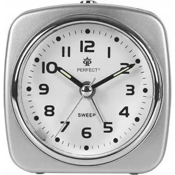Budík Budík Perfect stříbrný, 8 cm