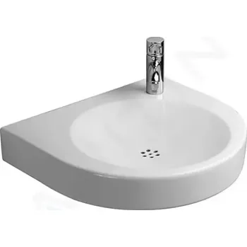 Umyvadlo Duravit Architec Umyvadlo bezbariérové, 58x52 cm, bez přepadu, otvor pro baterii vpravo, WonderGliss, bílá, 04435800081