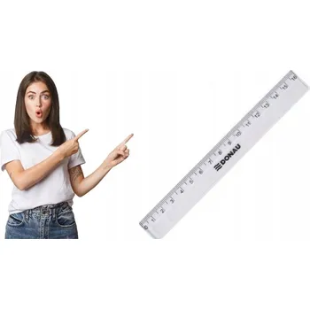 pravítka Pravítko 16 cm školní plastové průhledné DONAU 7051001PL-00