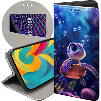 Pouzdro na mobilní telefon FLIPOVÉ POUZDRO PRO SAMSUNG GALAXY A36 5G / A56 5G - ŽELVY / ŽELVIČKY / ŽELVA