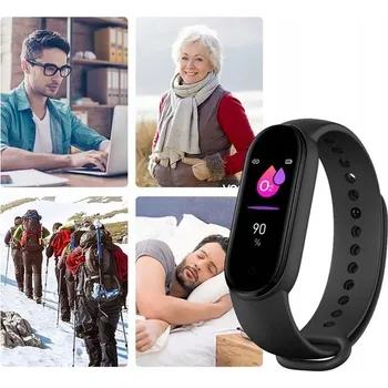 Řemínek na hodinky Chytrý náramek adaxmax12 wgsheng) černý