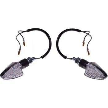 Osvětlení pro motocykl BLINKRY CARBON BÍLÉ SKLO LED (14110)