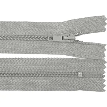 Zip Spirálový zip No 3 délka 18 cm autolock, malé, 310 šedá světlá