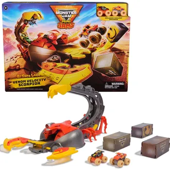 autodráha Spin Master Monster Jam Odpaliště Štír Venom Velocity Scorpion + 2 Vozidla