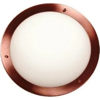 Nástěnné svítidlo Koupelnové stropní / nástěnné svítidlo AQUILA - 1xE27, 60W, 31cm, kulaté, měděné / bílé