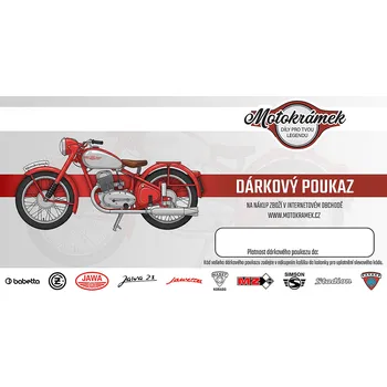 Dárková krabička Dárkový poukaz Motokrámek