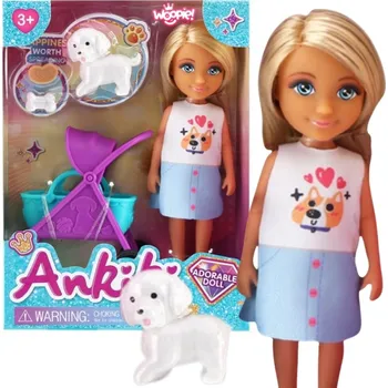 Panenka Woopie Royal panenka s kočárkem a pejskem