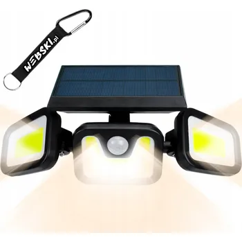 Venkovní osvětlení ZIMNÍ CELOROČNÍ SOLÁRNÍ LAMPA SILNÝ HALOGENOVÝ LED REFLEKTOR SE SENZOREM POHYBU