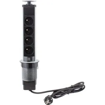 Přípojný zásuvkový sloupek pro desku stolu 4x 230V N (Přípojný zásuvkový sloupek pro desku stolu )