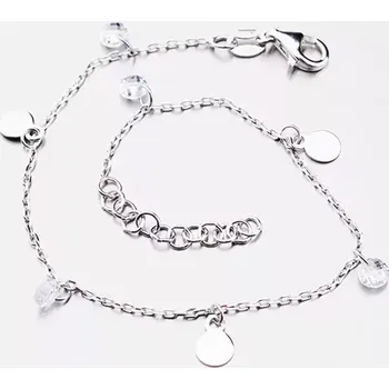 Náramek Náramek s přívěsky a zirkony B2100124-1132-SLX délka 18 cm