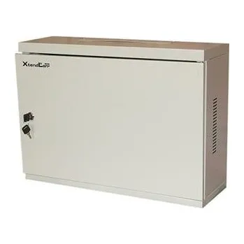 Elektroinstalační materiál XtendLan Rozvaděč, 19", na stěnu, jednodílný, výška 3U, 540 x 180, plné dveře, světle šedý - WER-541840U3-GR