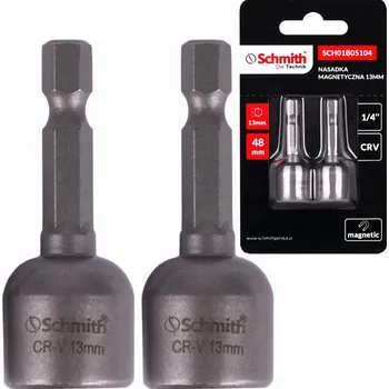 Bit MAGNETICKÝ DRŽÁK BITŮ PRO ŠROUBOVÁKY 13mm NÁSTRČNÝ KLÍČ SADA 2 SCHMITH