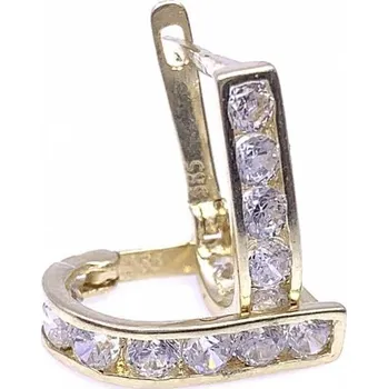 Náušnice Diante Zlaté náušnice s bílým kamenem 59638731