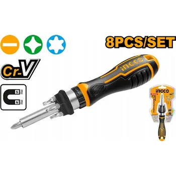 Šroubovák Šroubovák ráčnový magnetický se 7 bity AKISD0808