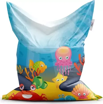 Sedací pytel Sablio Sedací vak Classic Podmořský svět - 200x140 cm