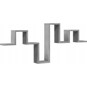 police Dřevěná police VidaXL 104,5 x 10 cm, odstíny šedé