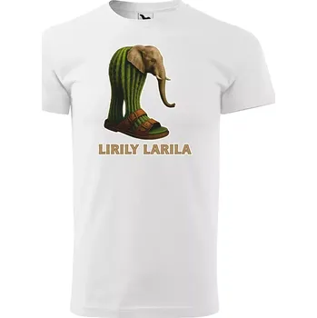 Pánské tričko Sablio Tričko s potiskem Lirily larila - Italian Brainrot - bílé S