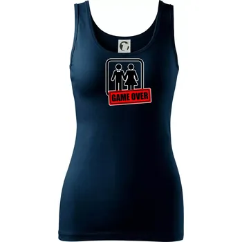 Dámské tričko Bachelor Party - Game over (hetero) - Dámské tílko - XL ( Námořní modrá (téměř černá) )