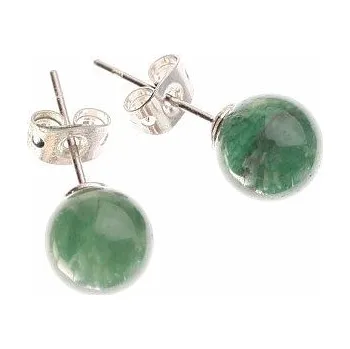 Náušnice Avanturín zelený náušnice kuličky ø 8 mm