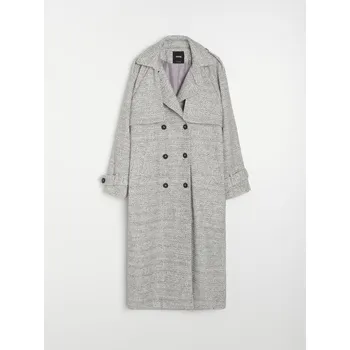 Dámský kabát Sinsay - Dlouhý kabát - šedá - 144GZ-09M - 144GZ-09M-XS