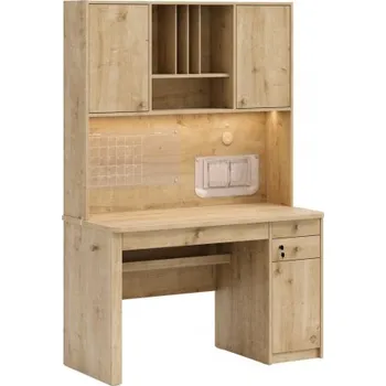 Psací stůl Nástavec s USB a osvětlením na psací stůl Cody - dub