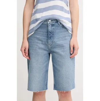 Dámské kraťasy Bavlněné riflové kraťasy Calvin Klein Jeans J20J225200 modrá 55J, vel. 26