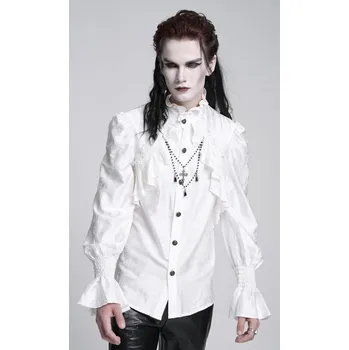 Pánská košile košile pánská DEVIL FASHION - White Gothic Vintage - S