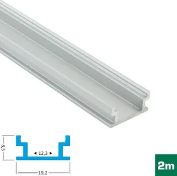 AL profil FKU47 pro LED, bez plexi, 2m, elox (FK AL profil FKU47 pro LED, bez plexi, 2m,)