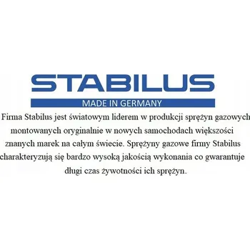 Dveře karosérie Plynová pružina, víko zavazadlového prostoru Stabilus 001984