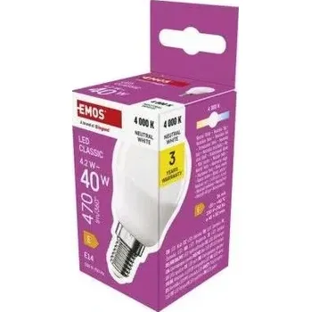 Žárovka LED žárovka Classic Mini Globe / E14 / 4,2 W (40 W) / 470 lm / neutrální bílá (LED žárovka Classic Mini Globe / E14 / 4,2 W (40 W) / 470 lm )