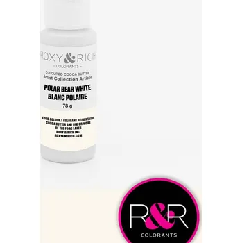 Kakaové máslo barevné 78g polar bear white - Roxy and Rich
