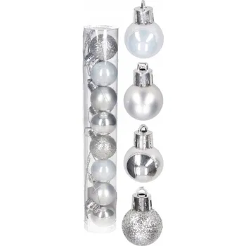 Vánoční dekorace PLASTOVÉ VÁNOČNÍ BAŇKY NA VÁNOČNÍ DEKORACE 8 KS 2,5 CM