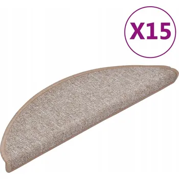 Nášlap na schod Protiskluzové nášlapy na schody Tufované Světle Hnědé 56x17x3 cm