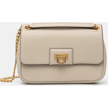 Kabelka Kožená kabelka Dkny béžová barva, R443KI60 80X, vel. ONE SIZE