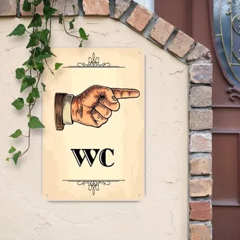 Plechová cedule BAF 2D plechová cedule Tady tudy na toaletu 20 x 30 cm