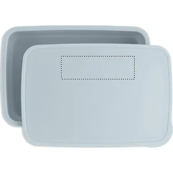 Svačinový box Obědová krabička s příbory 10 LID TOP, 25x80mm Tamponový tisk, 3 barvy