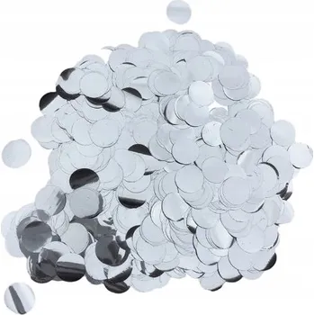 Konfety do balónků Metalické Kroužky stříbrné 15g