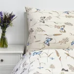 Francouzské krepové povlečení Borboleta Zapínání: zip, Velikost polštáře: 2x50x70, Velikost přikrývky: 200x200 Šev uprostřed