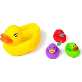 Hračka pro nejmenší Kačenka do koupele / gumové kačenky / sada 4 kačenek do vany