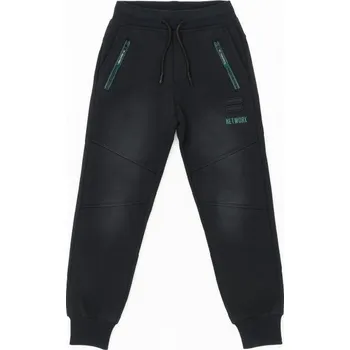 xcena Vyteplené bavlněné černé tepláky Velikost: 140