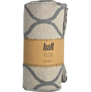 Přehoz na lůžko Přehoz s výšivkou Haft polyester 180 cm x 220 cm béžový