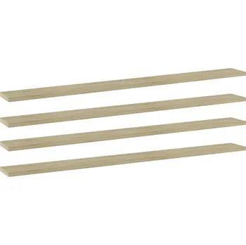Obývací pokoj vidaXL Nástěnné police 4 ks 100x10x1,5 cm kompozitní dřevo [805370] Barva: dub sonoma