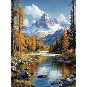 Puzzle NORIMPEX Diamantové malování Horská krajina 30x40cm