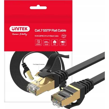 Síťový kabel Patchcord Unitek S/STP 7 RJ45 / RJ45 1 m černý