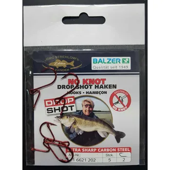 Rybářský háček Háčky Balzer Drop Shot č. – červené