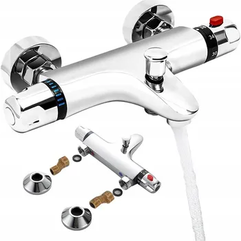 Vodovodní baterie TERMOSTATICKÁ VANOVÁ BATERIE NÁSTĚNNÁ S VÝTOKEM, ZÁVIT G1/2