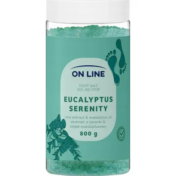 Péče o nohy ON LINE Sůl na nohy Eucalyptus Serenity 800 g