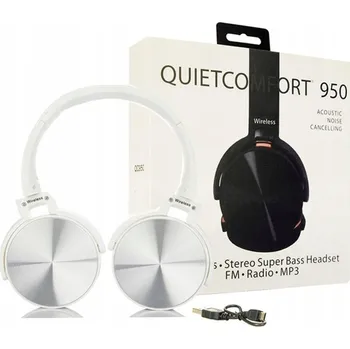 Sluchátka Bezdrátová sluchátka přes uši Bluetooth MP3 rádio černá s výdrží až 200 hodin