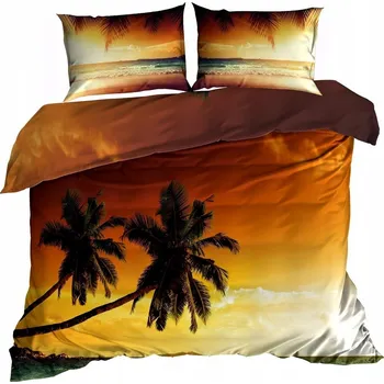 Povlečení 3D Bavlna Povlečení 160x200 cm s palmami