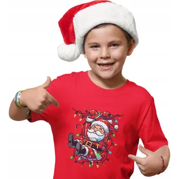 Chlapecké tričko Dětské Vánoční Tričko Mikuláš Světýlka Čepice Vánoce Dárek 158 cm
